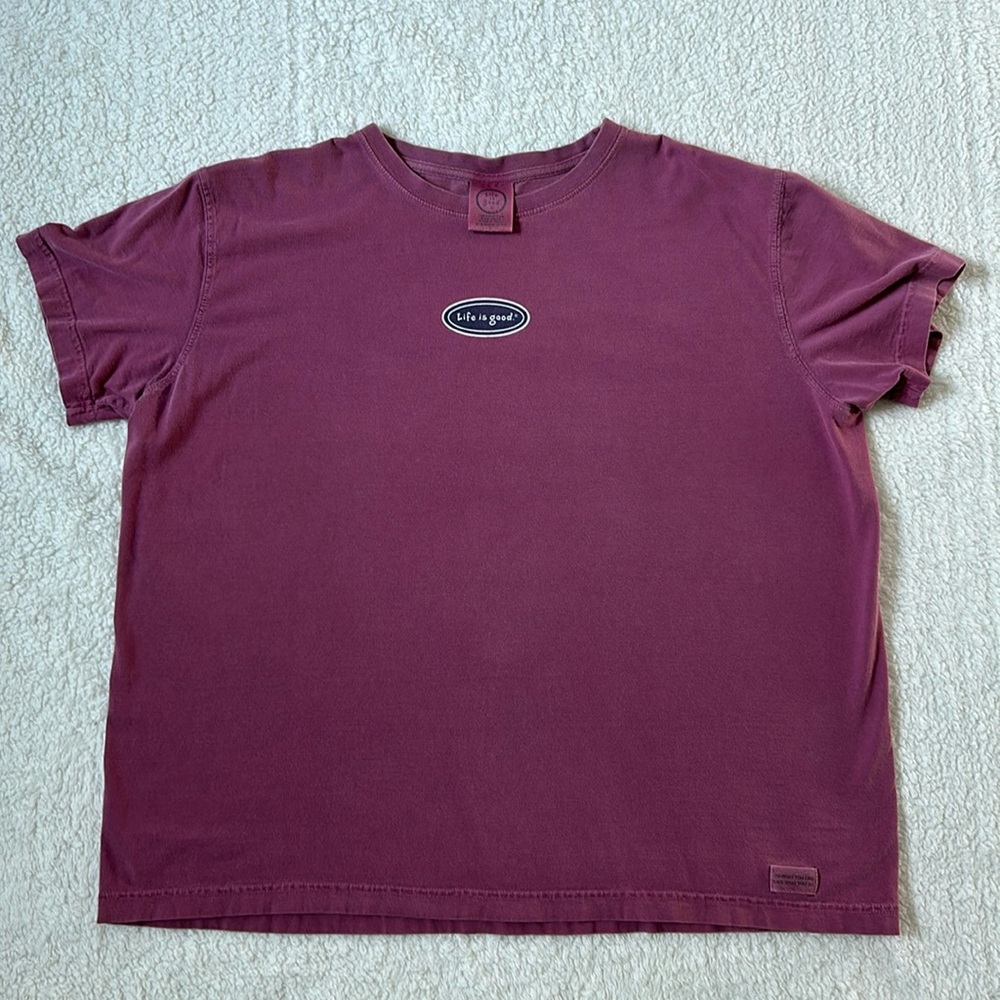 Life Is Good XL Magenta Tee Shirt